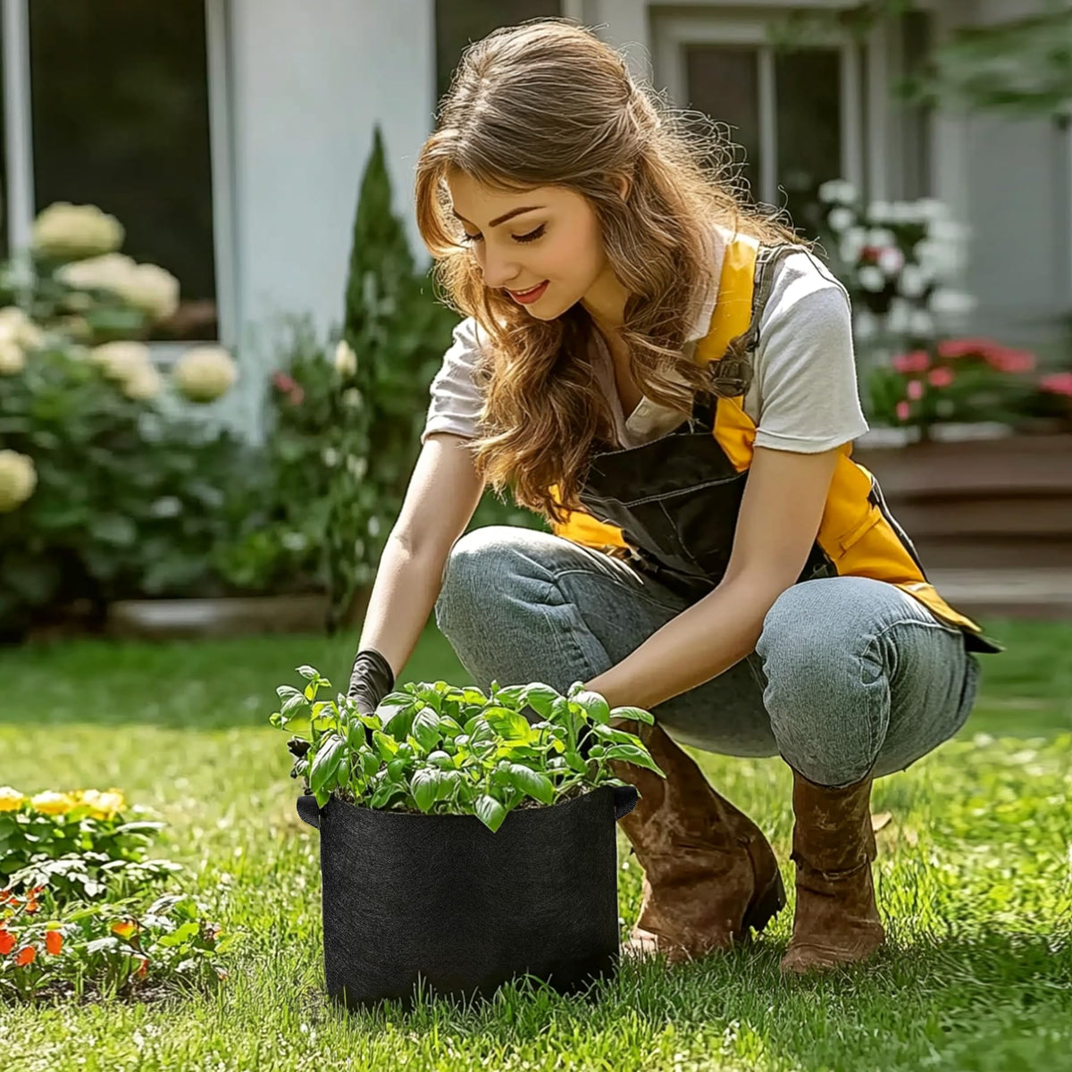 T4U 3 gallon grow bag designed for year-round outdoor planting success