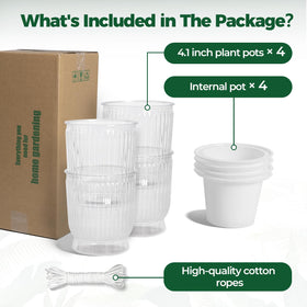 T4U lightweight and easy-to-move 4-inch pot