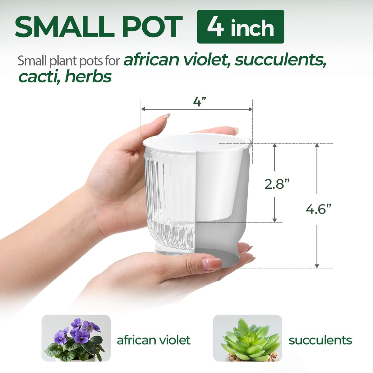 T4U pot shows water level indicator for easy care