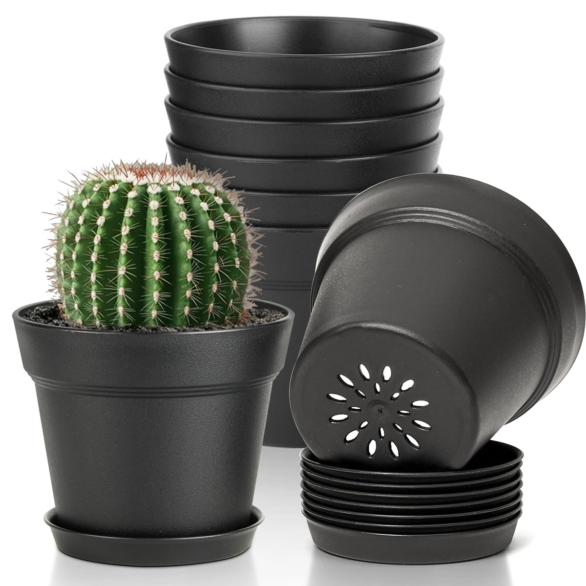 T4U 4-inch pot with saucer for clean, drip-free indoor setups