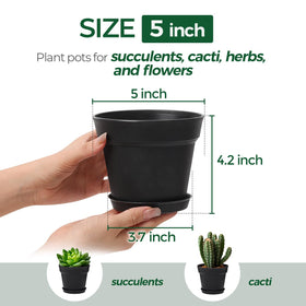 T4U durable lightweight 5-inch pot for easy handling and outdoor use.