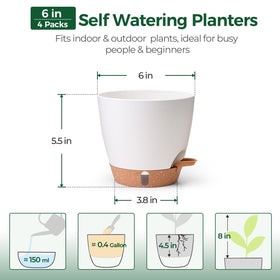 T4U pot features a clear water gauge to check reservoir levels at a glance.