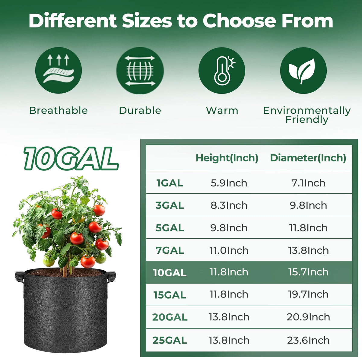T4U breathable nonwoven fabric pot promotes strong root systems for vegetables.