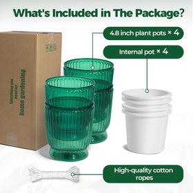 T4U cotton rope wick system delivers moisture as needed.
