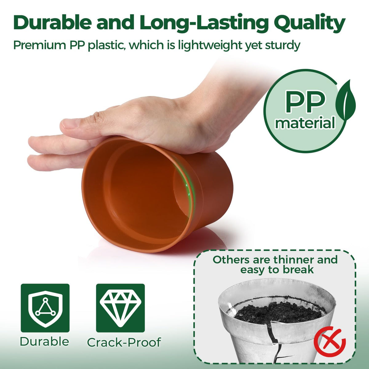 T4U pot shows mesh drainage holes for healthy airflow.