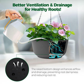 Durable chain on T4U hanging planter supports up to 6 kg