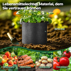 T4U durable tear-resistant fabric pot, angled shot communicates longevity