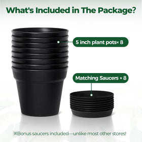 T4U gift-ready 8-pack plant pots bulk ideal for plant lovers.
