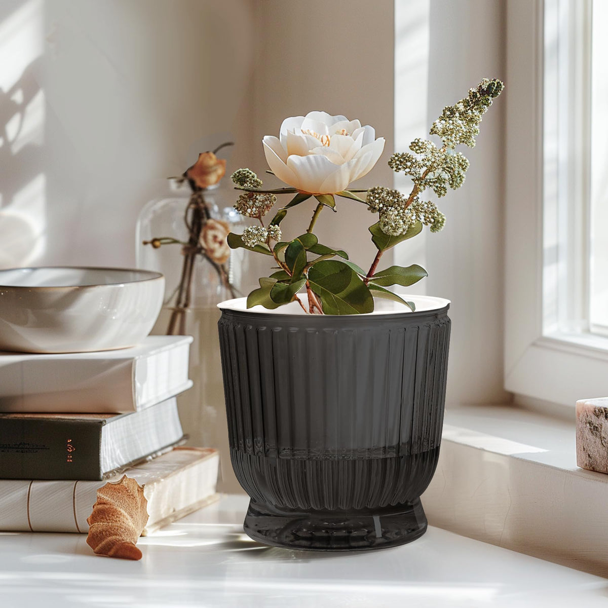 T4U translucent gray finish blends with decor while monitoring moisture.