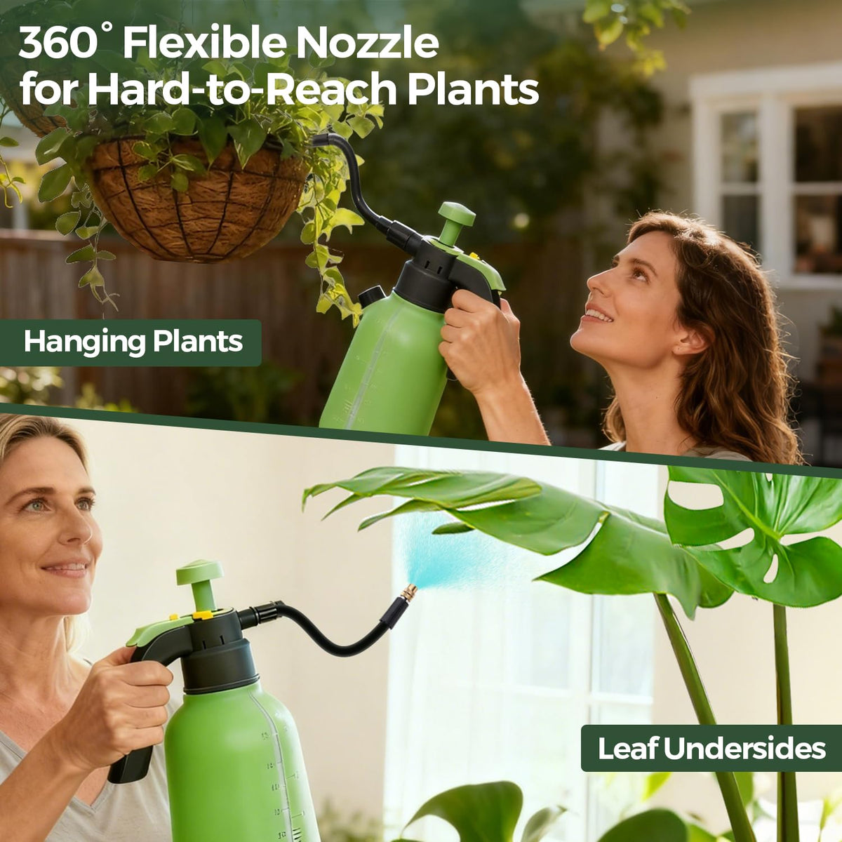 T4U sprayer with adjustable spray patterns for mist or direct streams