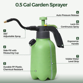 T4U pump sprayer side-fill design with built-in measuring cup for precise mixing