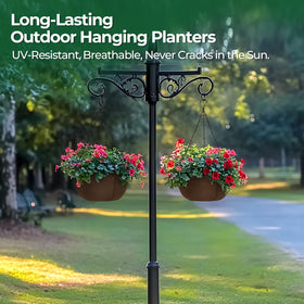 All-weather design of T4U planters with durable materials.