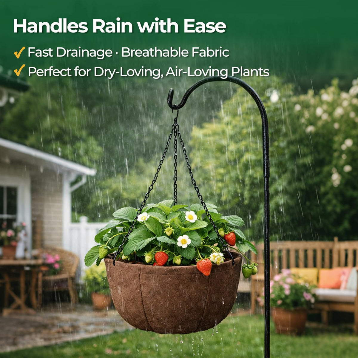 T4U rust-resistant chains provide secure outdoor hanging support.