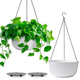 T4U 8-inch hanging planter front view for space-saving indoor gardening
