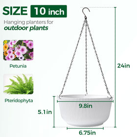 T4U hanging planter showing drainage hole and plug for watering control