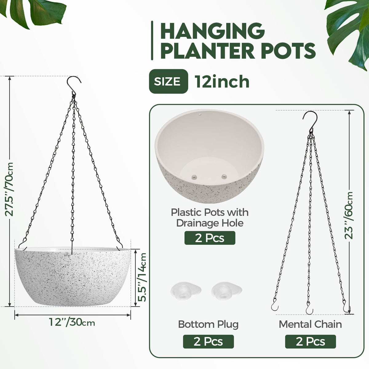T4U hanging planter with drainage holes for efficient water flow.