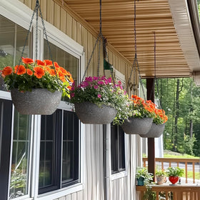 T4U hanging planter with chain hanger for easy setup.