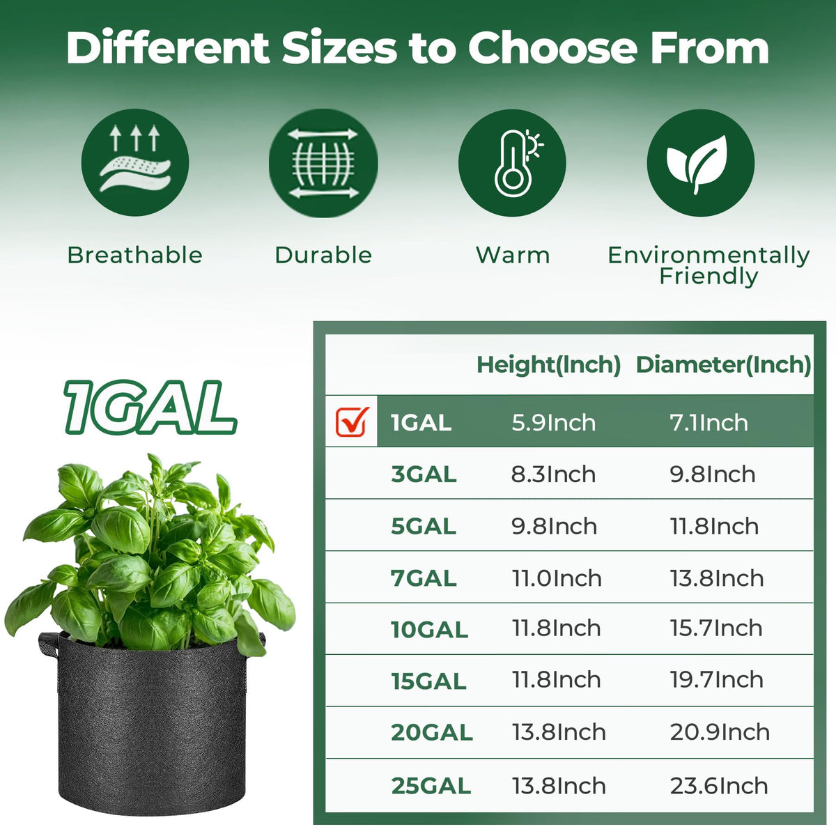 T4U heavy-duty thickened nonwoven fabric bag for durable plant pots