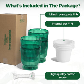 T4U small pot set fits compact spaces on desks or shelves.
