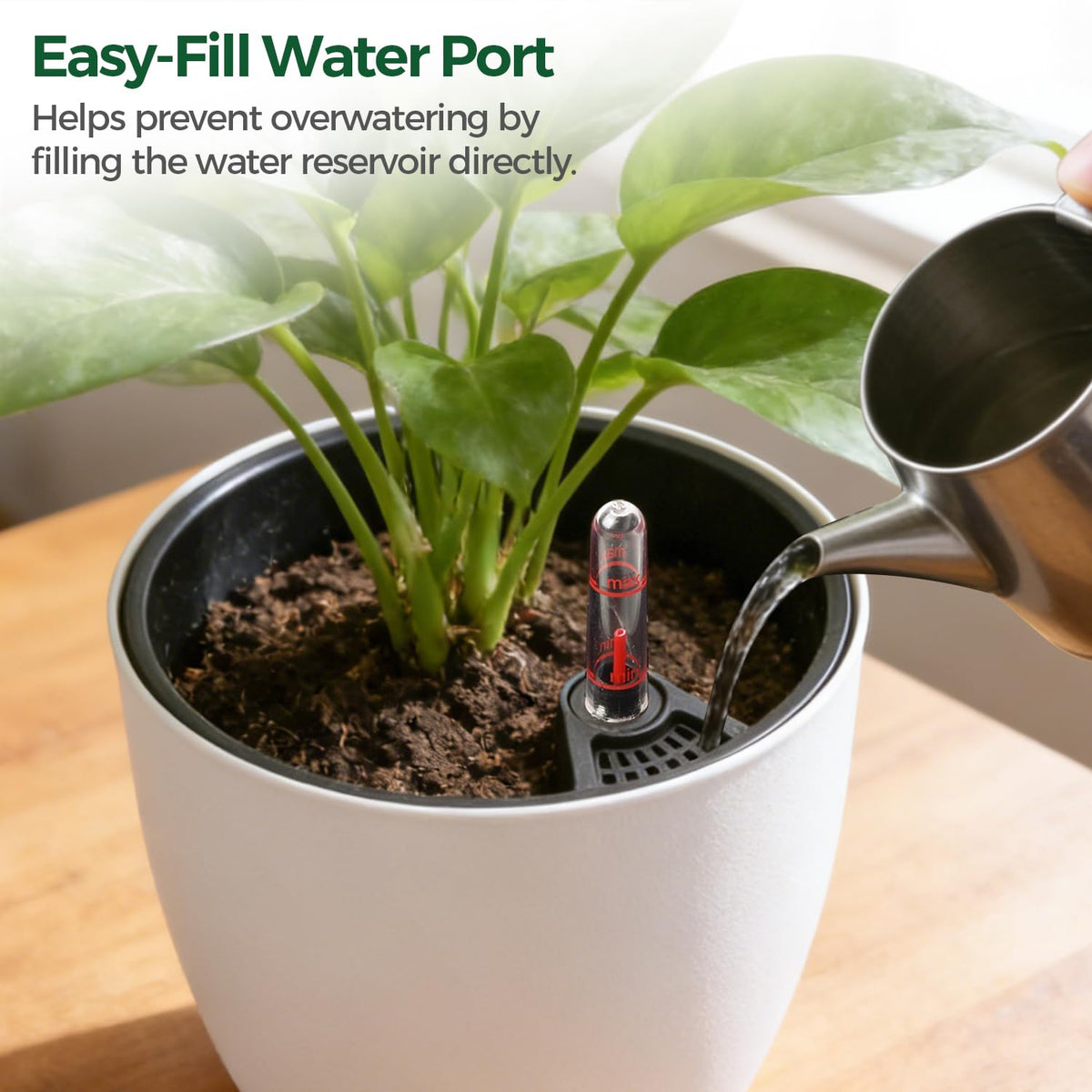 T4U leak-proof outer pot design keeps surfaces clean and dry.