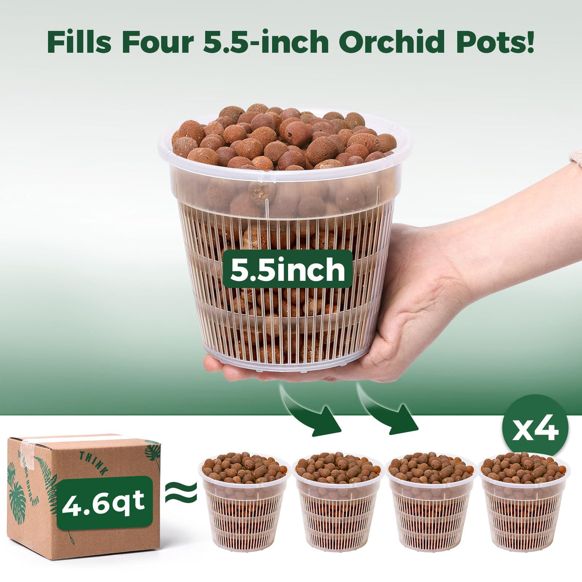 T4U Leca pebbles packaging shows natural, reusable media for plant care.