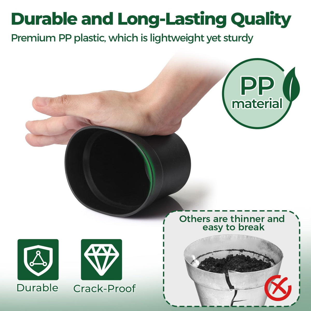 T4U pot with mesh drainage holes promoting air and water flow for roots