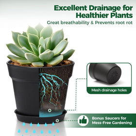 T4U modern minimalist matte-finish pot adds Nordic style indoors or on patios.