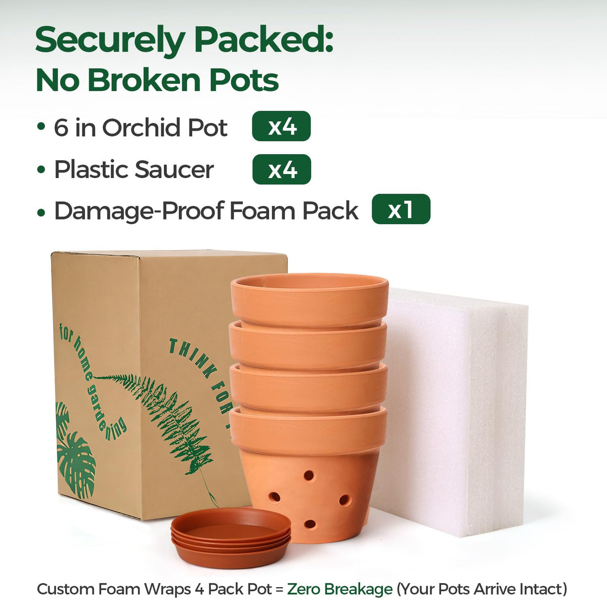 T4U orchid pot terracotta 6in ideal for desk use with orchids