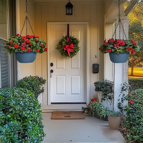 T4U two-pack blue planters ideal for indoor or outdoor décor.
