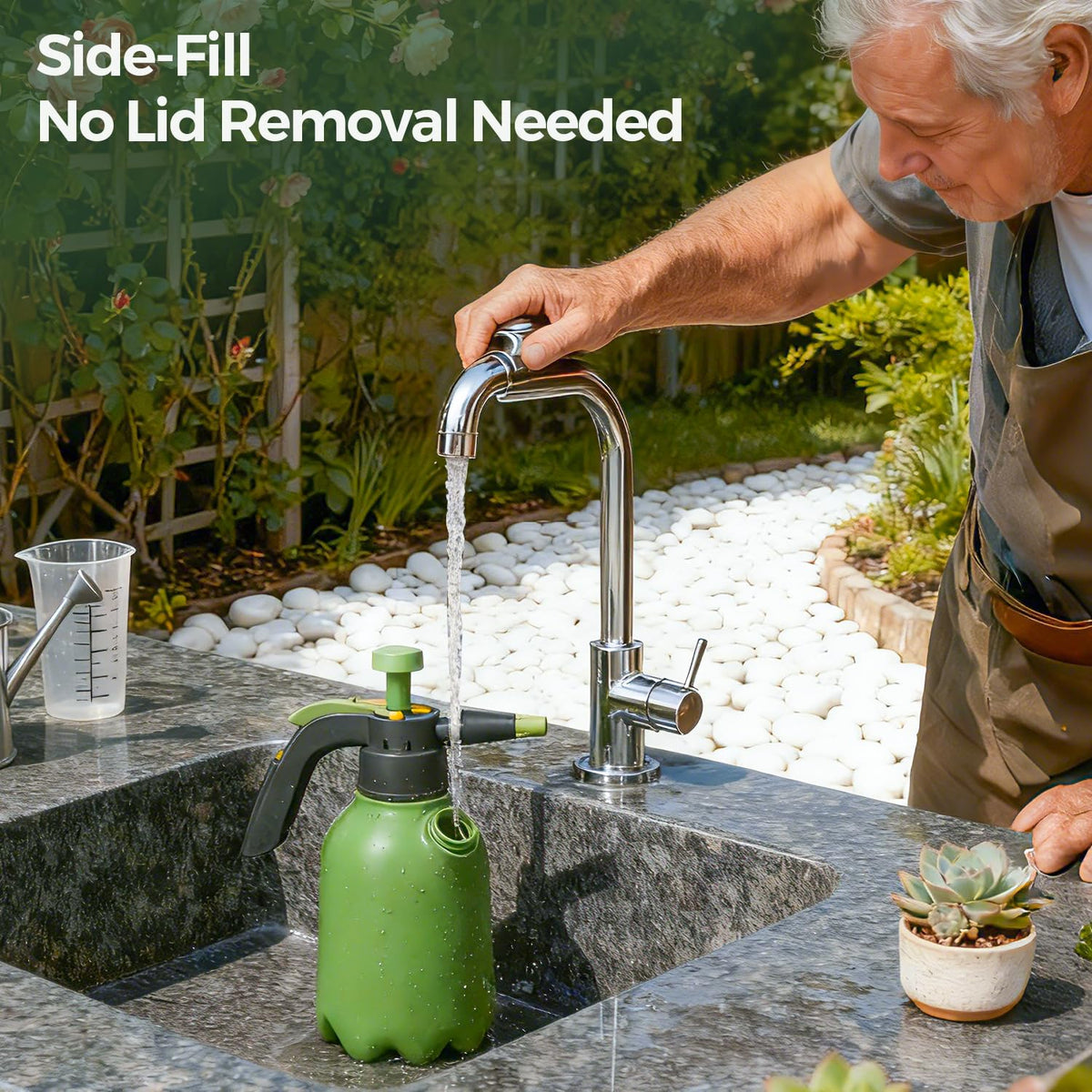 T4U Pump Sprayer adjustable nozzle offers mist and stream control
