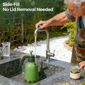 T4U Pump Sprayer adjustable nozzle offers mist and stream control