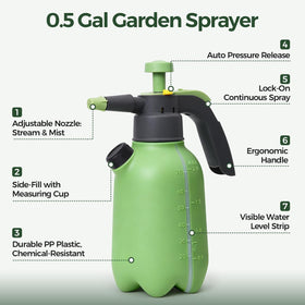 T4U Pump Sprayer with built-in measuring cup ensures accurate dilution
