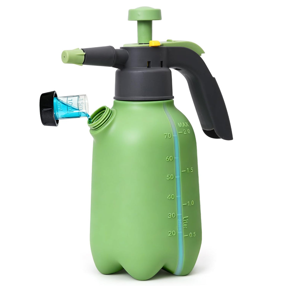 T4U Pump Sprayer side fill port for quick refills in the garden