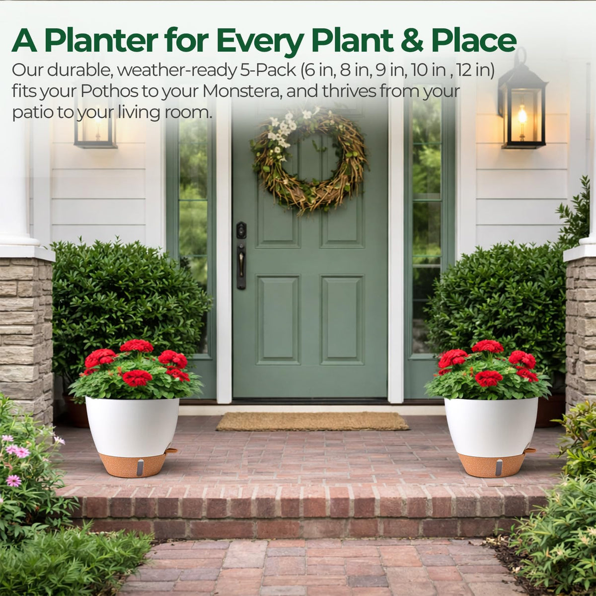 T4U pack display image emphasizes durable, UV-proof plastic for indoor or outdoor use.