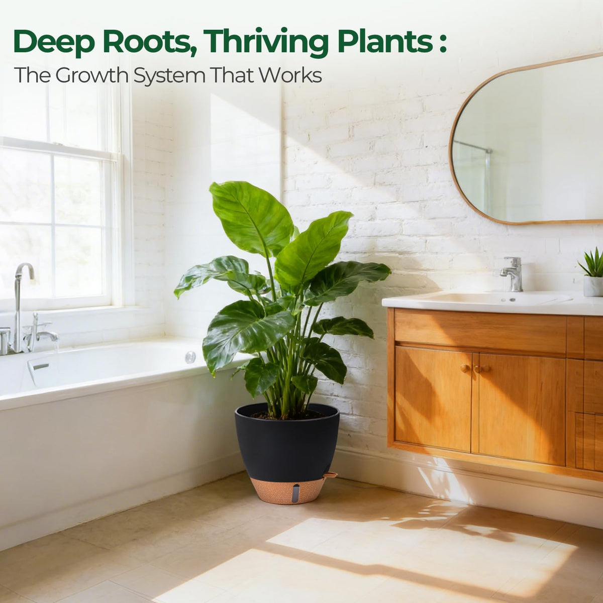 T4U side-fill port feature, refill without moving your plant.