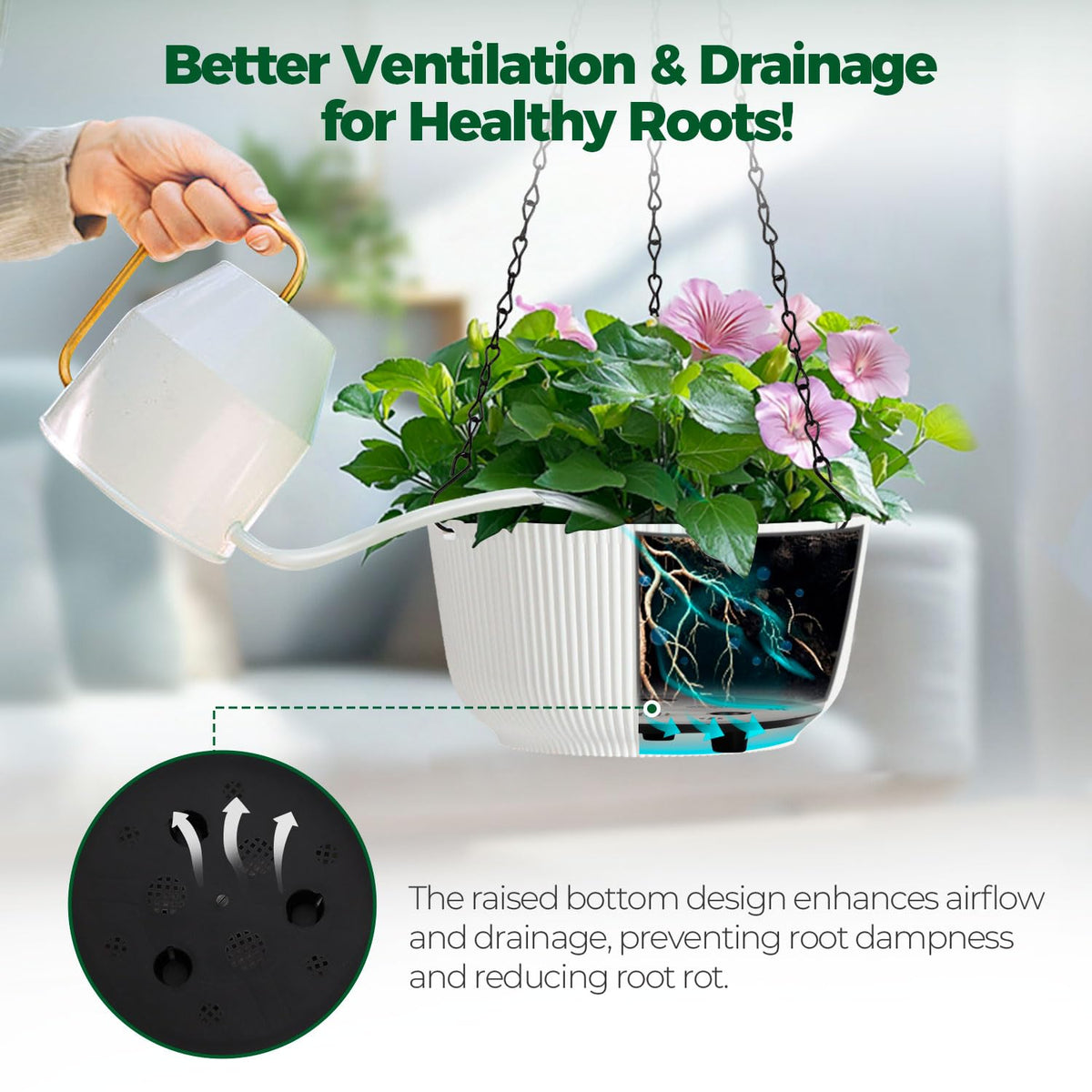 T4U two-in-one planter can hang or rest on a table