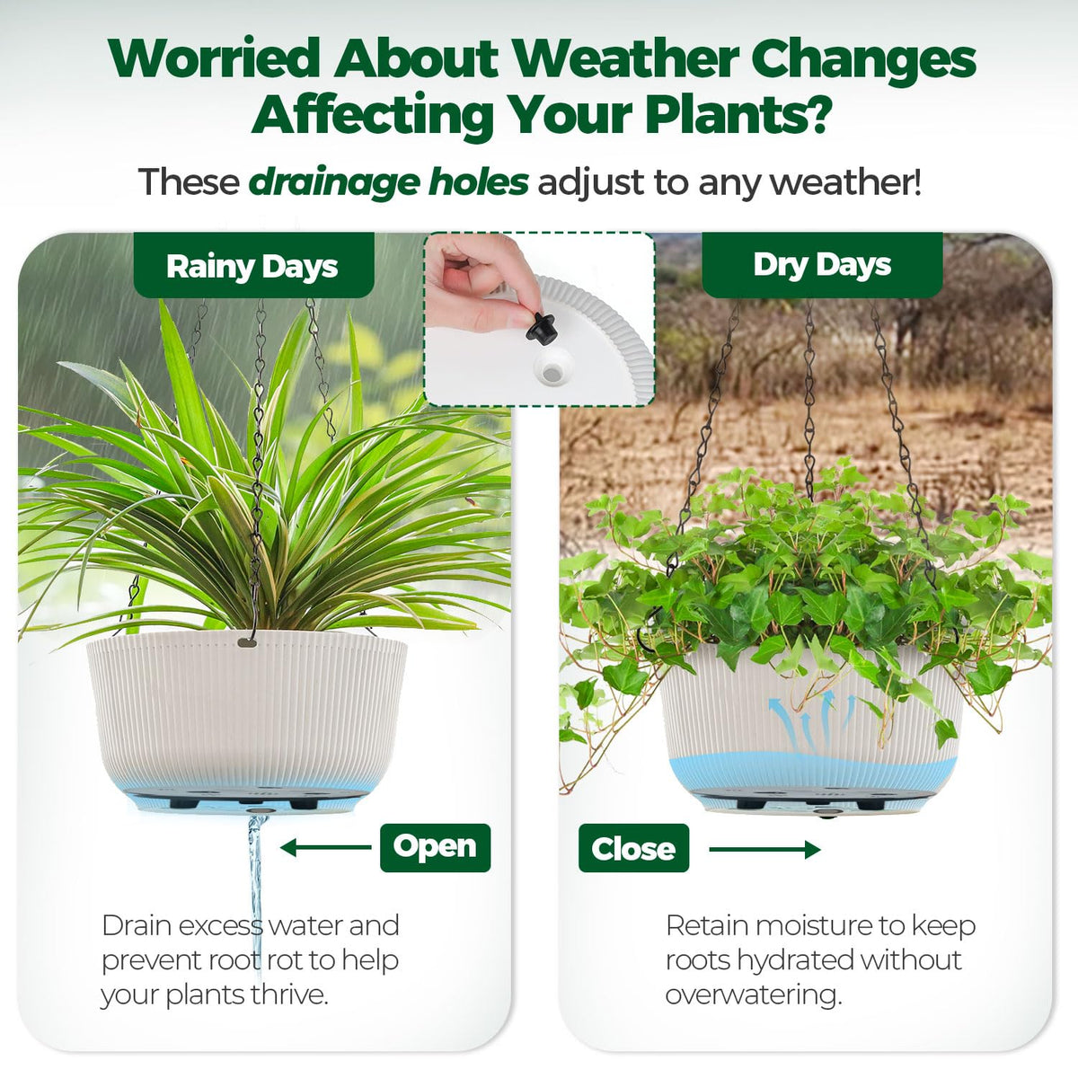 T4U two-pack of nearly 10-inch planters for versatile decor