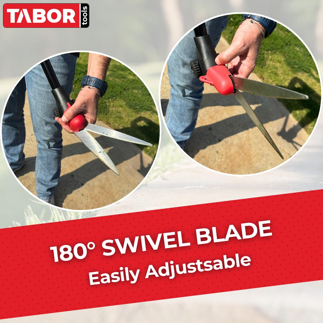 TABOR TOOLS GS01A 180-degree swivel blade reaches tight corners with ease.