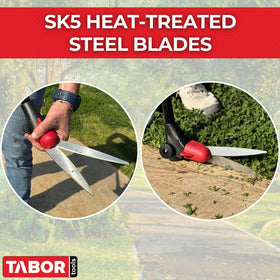 TABOR TOOLS GS01A 38-inch handle enables upright trimming with comfort.