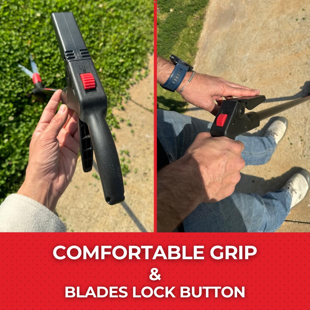 TABOR TOOLS GS01A chrome-plated blades deliver clean cuts for lawns.