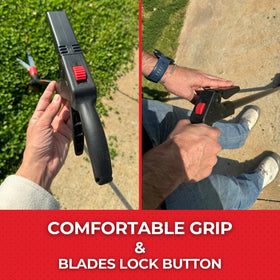 TABOR TOOLS GS01A chrome-plated blades deliver clean cuts for lawns.
