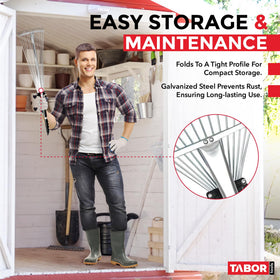 TABOR TOOLS rake reach for small areas with minimal effort