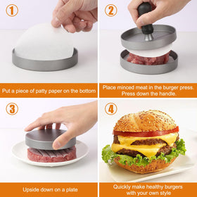 TACGEA burger press with durable food-grade aluminum construction.
