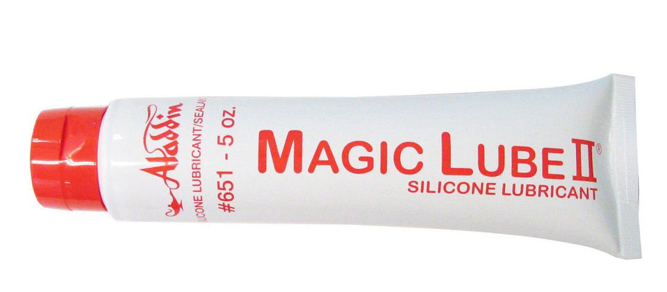 TacParts Magic Lube II silicone grease for pool valves and O-Rings; durable lubrication.