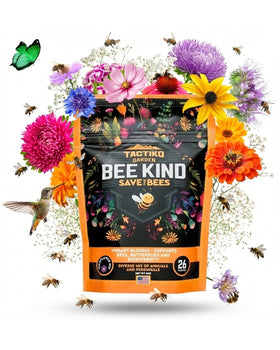 Tactiko Garden 26 seed mix pack ready for planting to attract pollinators.