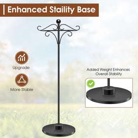 TAGEPUJIE adjustable double shepherd's hook holds hummingbird feeders and wind chimes