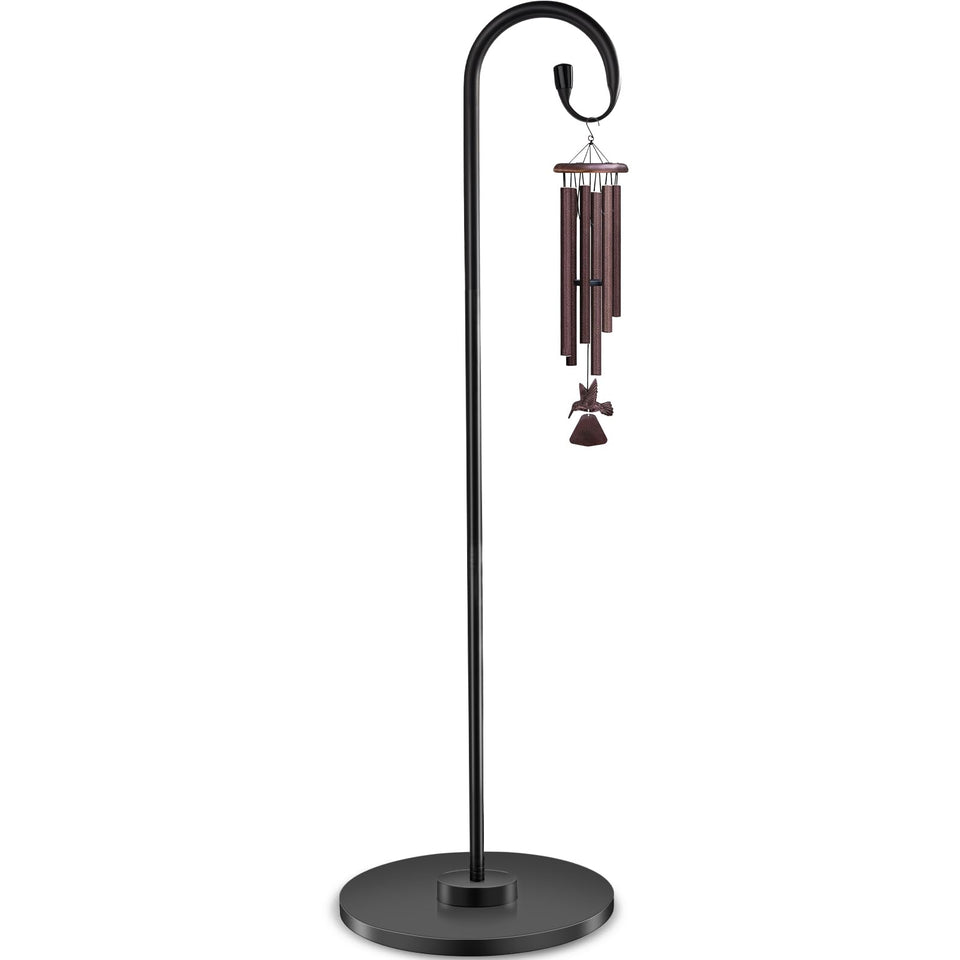 TAGEPUJIE adjustable shepherd hook stand with round base for versatile hanging