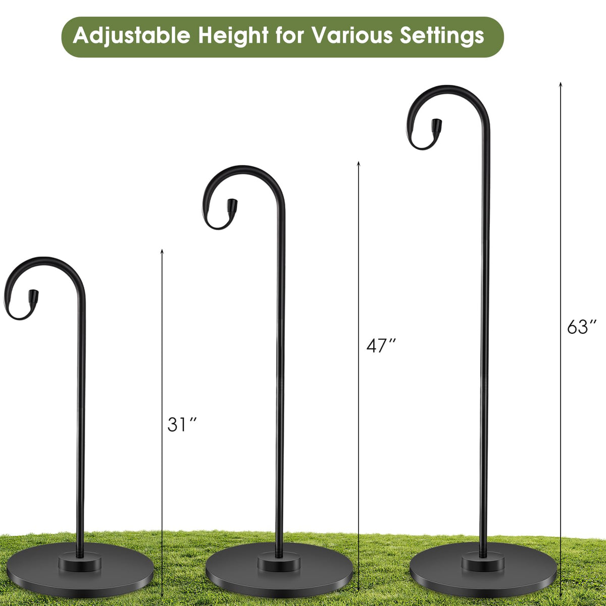 TAGEPUJIE adjustable height lets you set the perfect hanging level