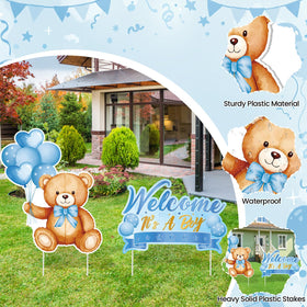 TagreSpike welcome it's a boy yard sign detail showing large visibility
