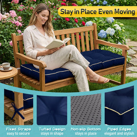 TaiBest cushion back with non-slip backing and adjustable straps for secure fit